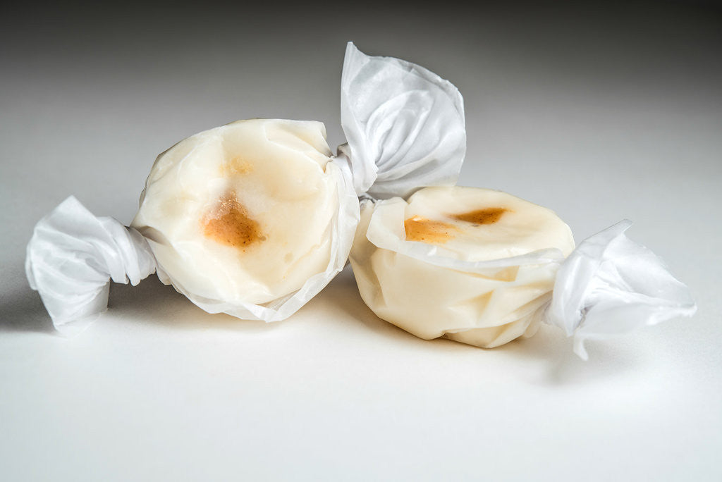 White taffy with peanut butter