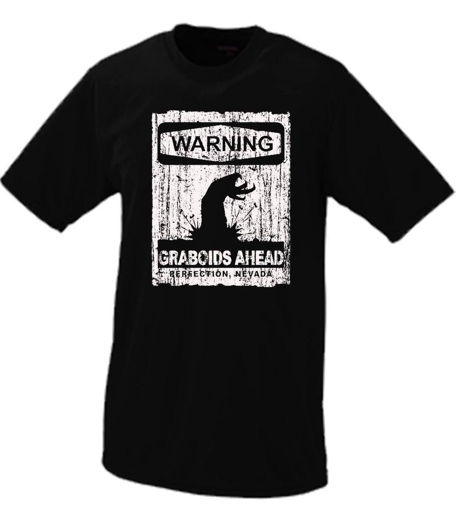 Warning Graboid Ahead T shirt Tremors Parody – GutterShock Clothing