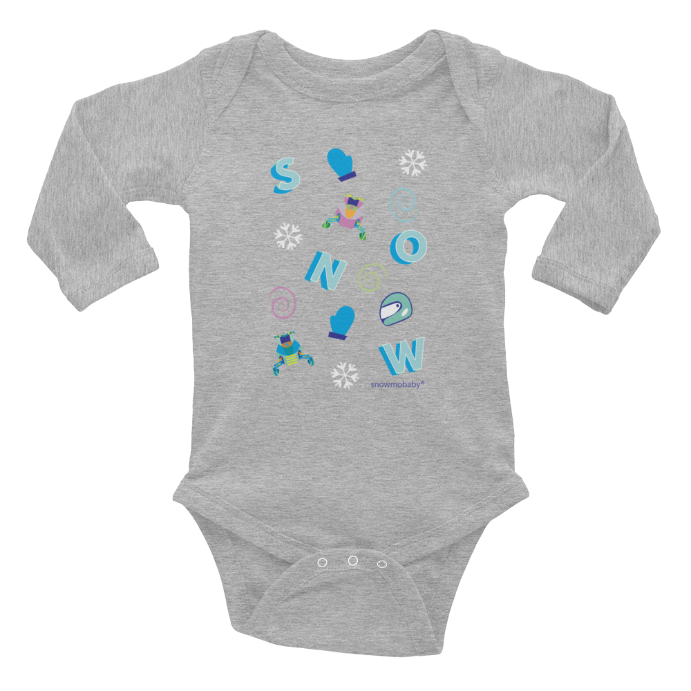 Download SNOW Long Sleeve Onesie - Snowmobaby