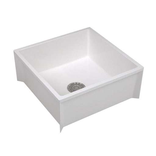 Mustee 21F LilTub Utilatub Laundry Tub Floor Mount 24 inch x 18 inch White