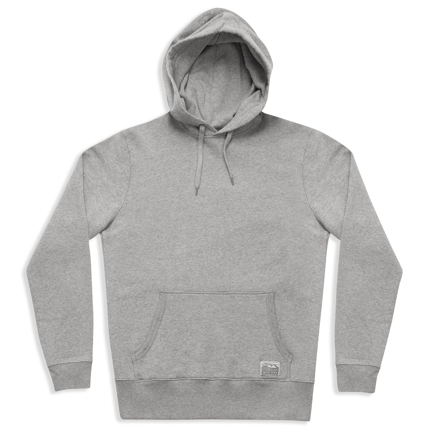 Silverstick Mens Organic Cotton Hoodie Ellerton Ash Marl