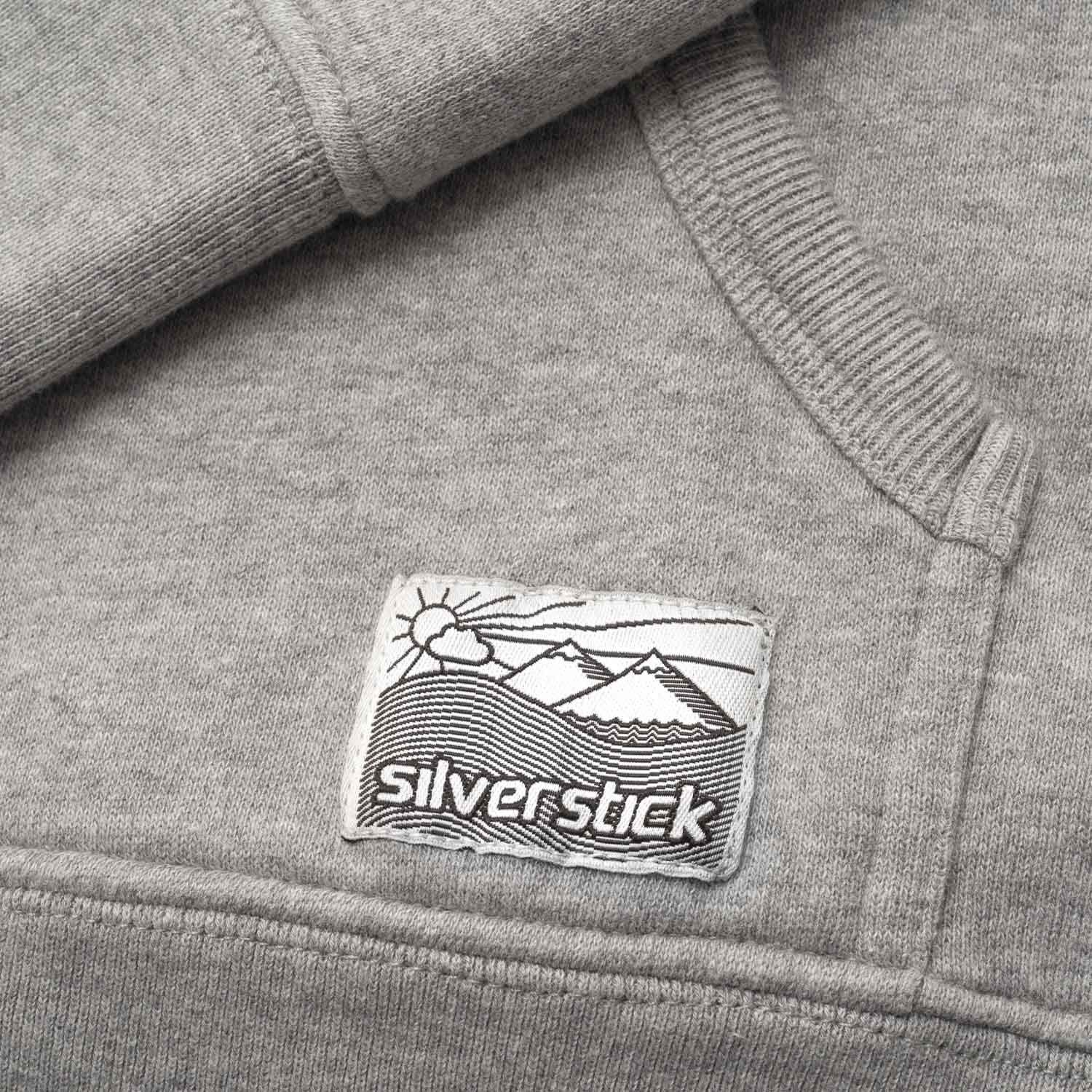 Silverstick Womens Organic Cotton Hoodie Logo Ash Marl