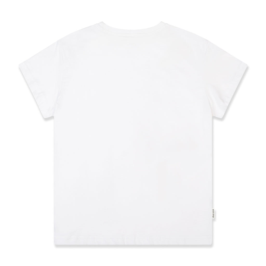 Silverstick Womens Adventure Organic Cotton Boxy T Shirt White