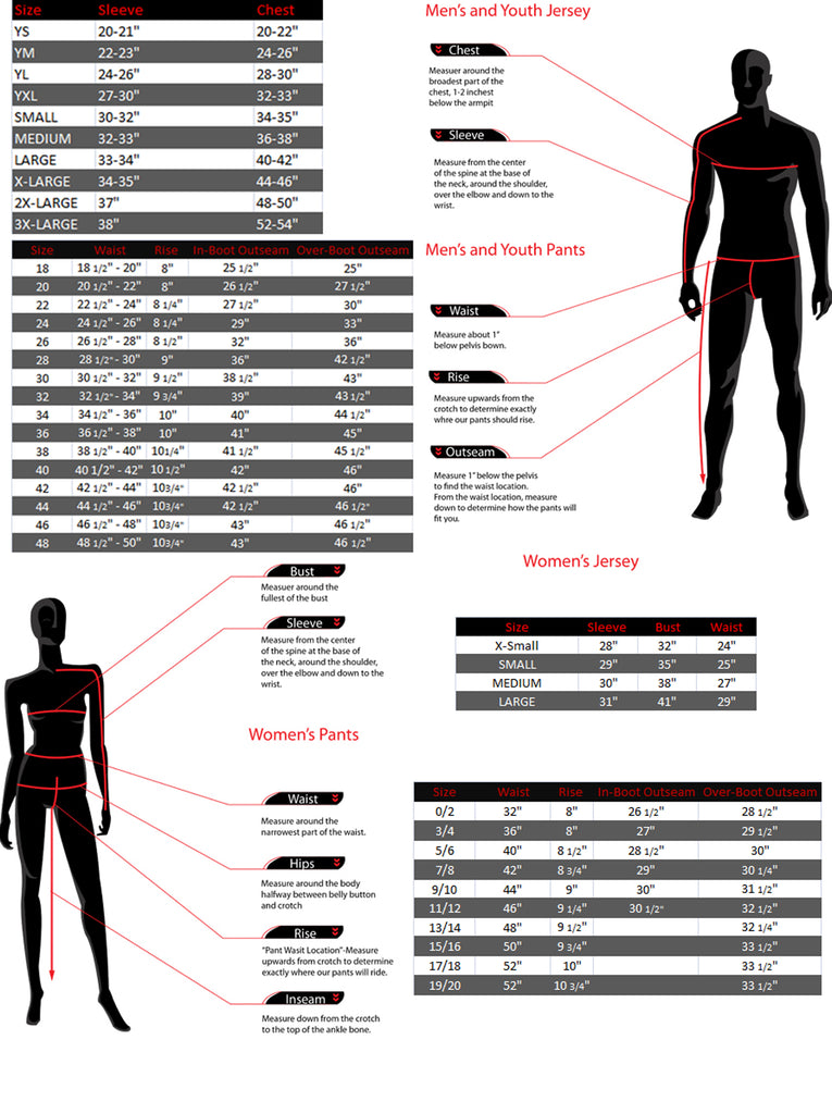 Apparel Size Chart – Crupi BMX