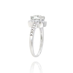 Load image into Gallery viewer, Sterling Silver 2.1ct White Topaz &amp; Diamond Accent Square Ring