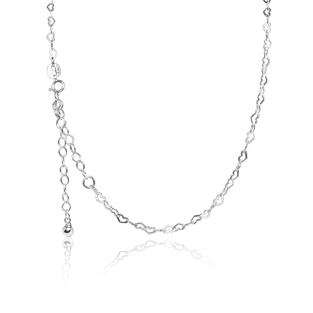 Sterling Silver Heart Link Chain Choker Necklace – SilverSpeck