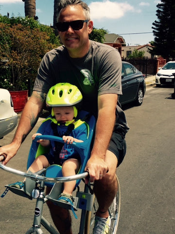 Dad and Baby on a bike