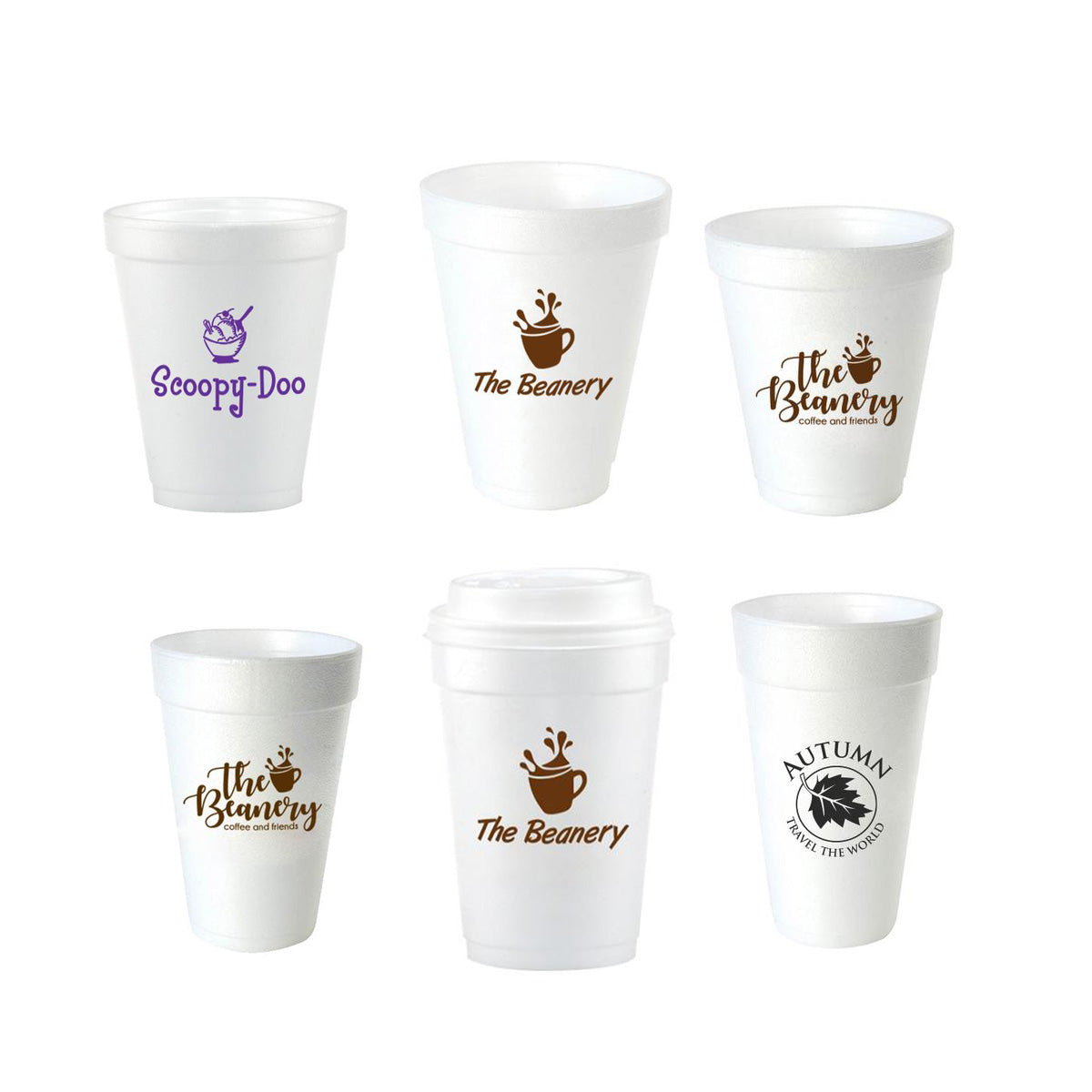 20 oz. Custom Foam Cups, Full-Color Imprint