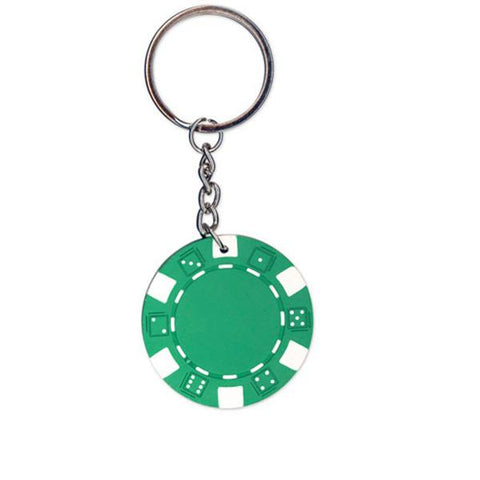 Personalized poker chip key chains