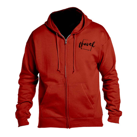 hanes red zip hoodie