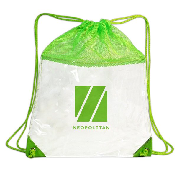 Clear Mesh Drawstring Backpack Foremost Promotions, 52% OFF