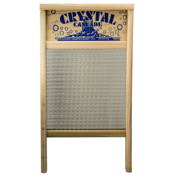 Crystal Cascade Glass Washboard Pail Size Columbus Washboard Co.