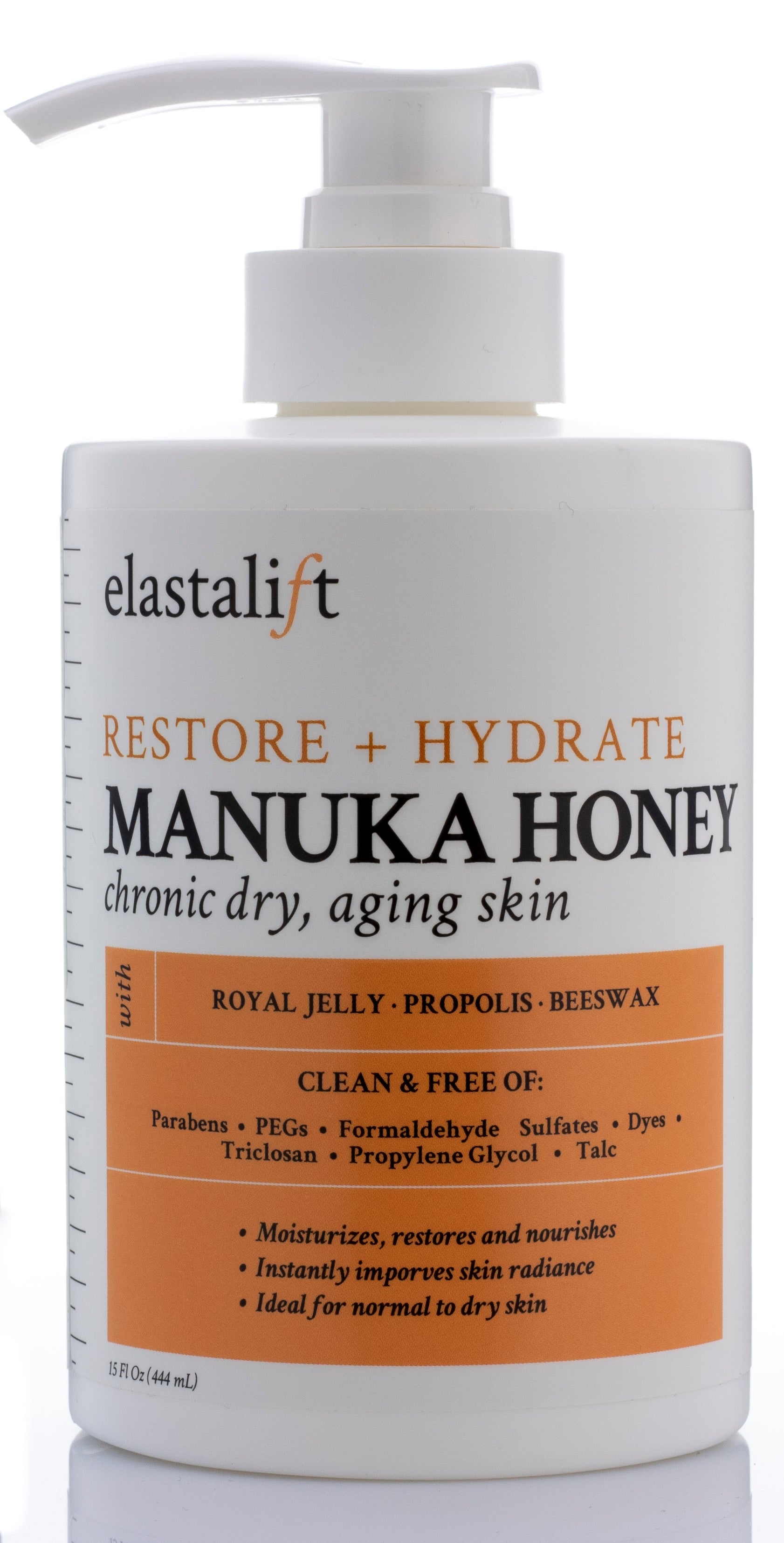 Elastalift Restore Hydrate Manuka Honey Dry Skin Cream 15 Fl Oz Pure Valley 1087