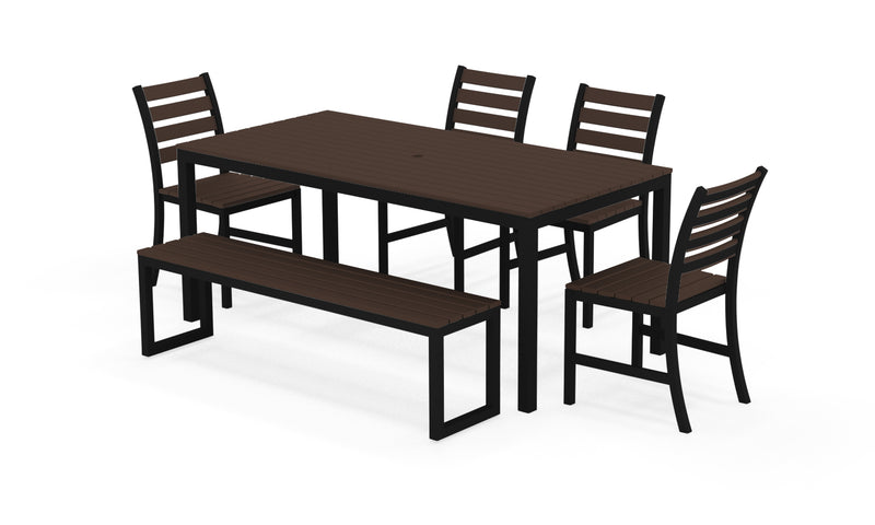 Elan Furniture Loft Outdoor 72" Rectangular 6 Piece Dining Set