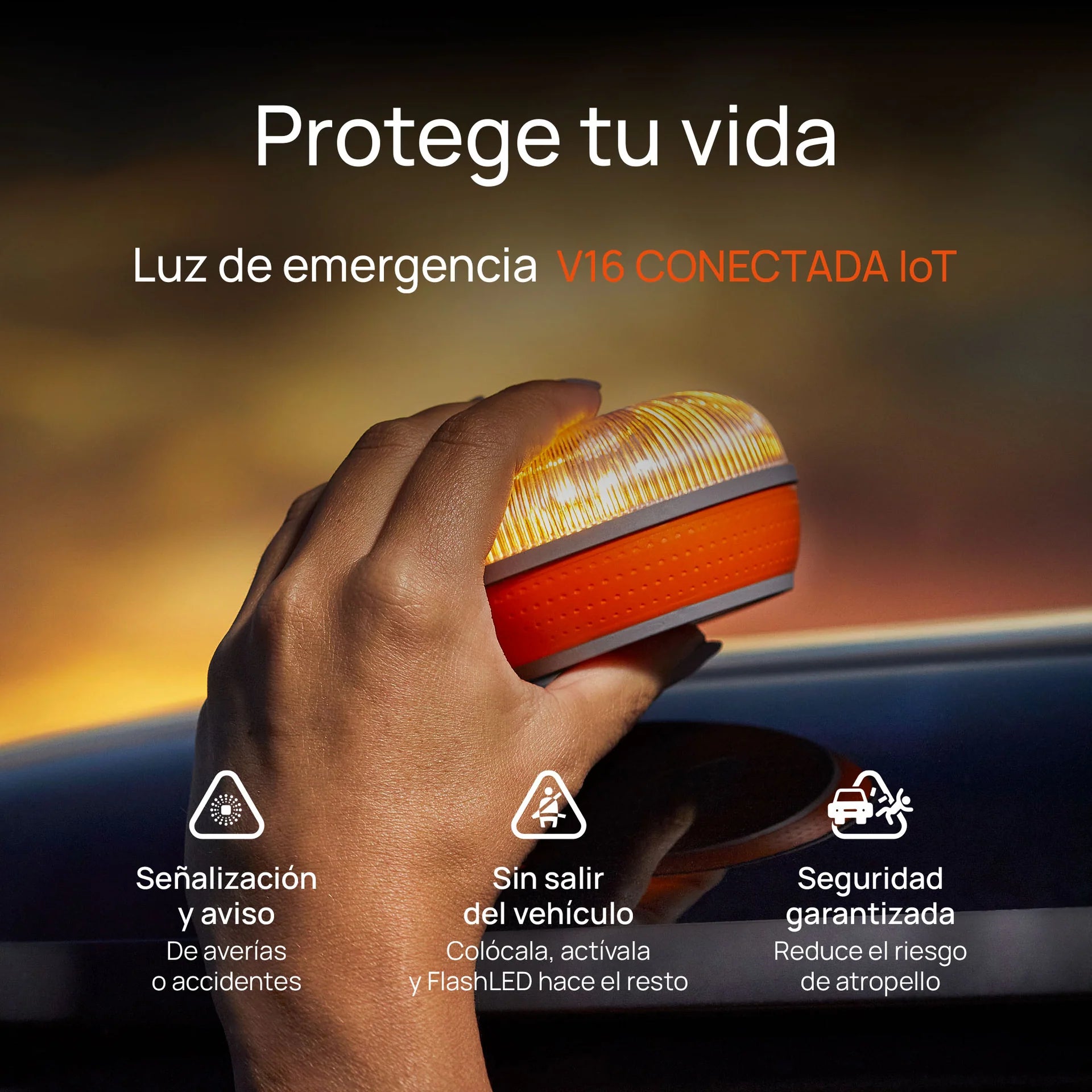 Luz LED V16 conectada