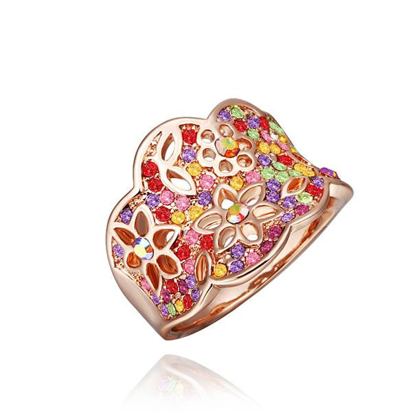 est 18k gold plated engagement ring Sale Hollow out opal accessories263