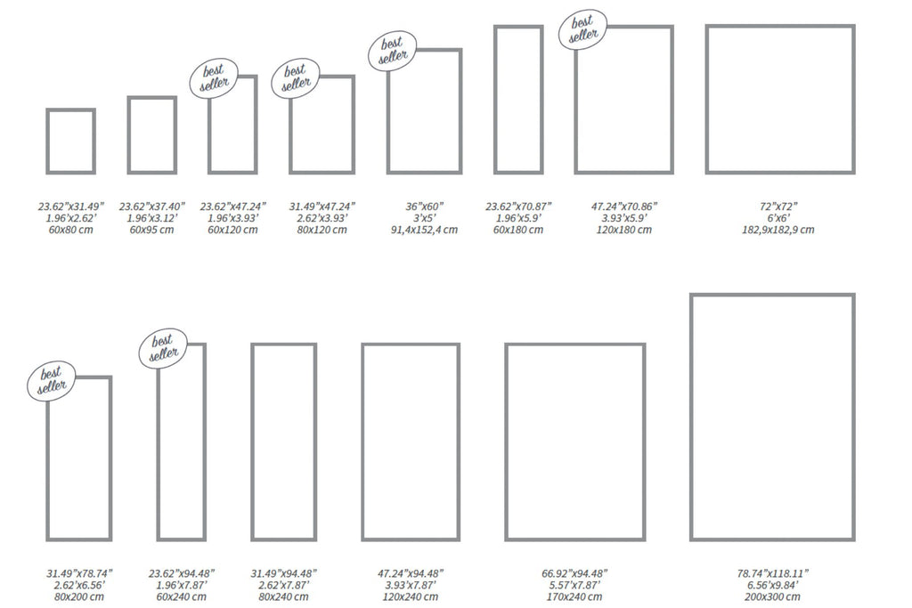 Adama Vinyl Mat Size Chart