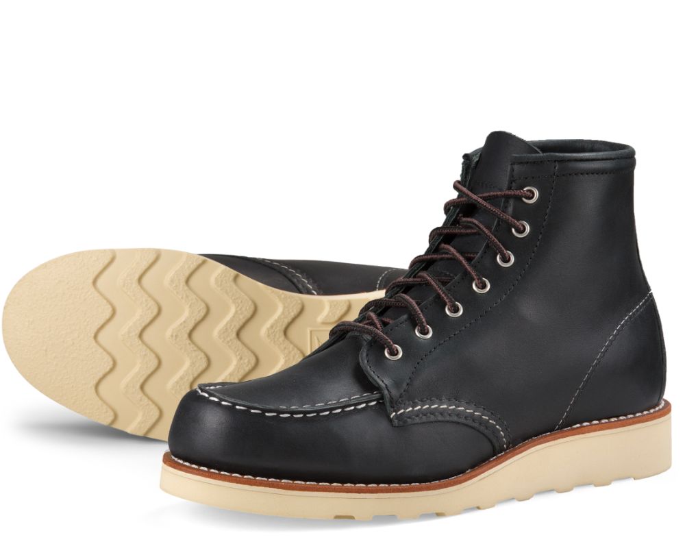 womens black red wing boots