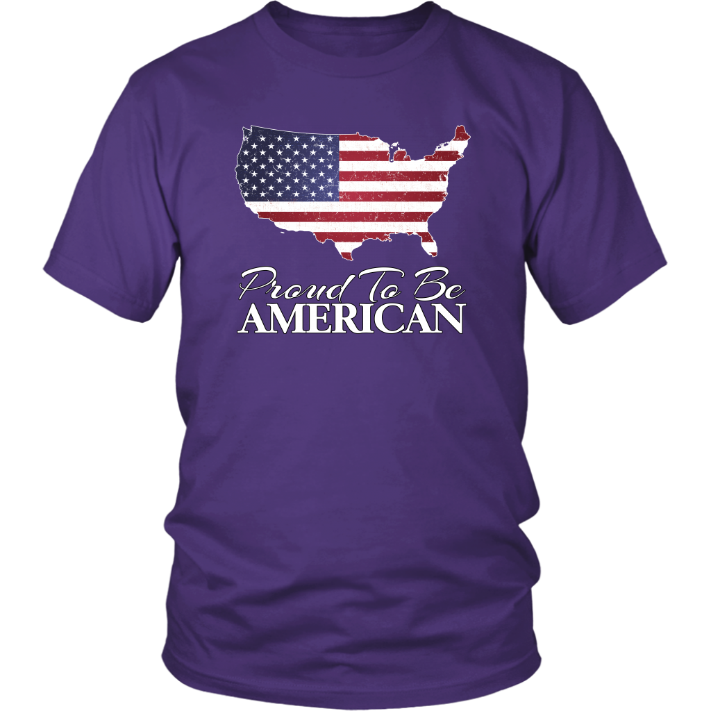 Proud To Be American Flag United States Unisex T-Shirt Cotton Tee ...