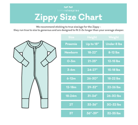 littlesleepies size chart