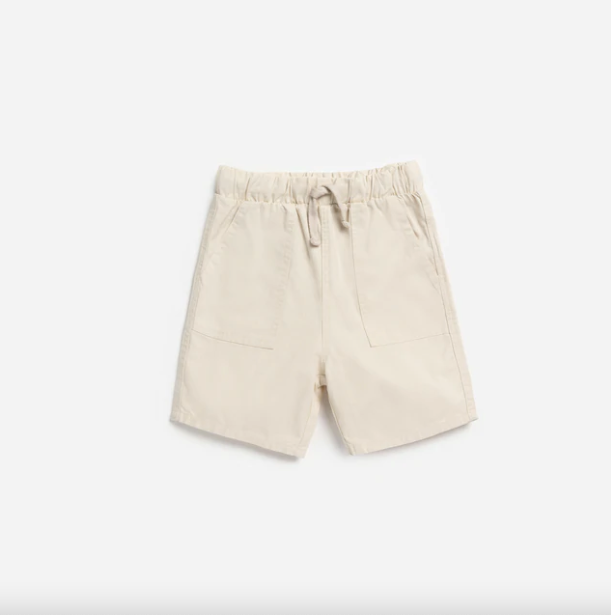 MILES THE LABEL BABY PEACHED TWILL SHORTS - BEIGE
