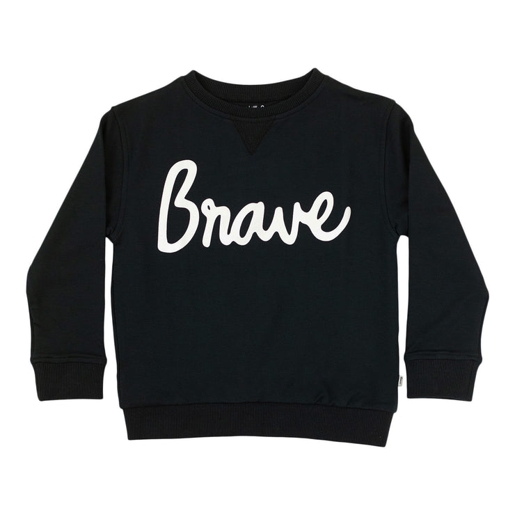 Brave Black French Terry Pullover