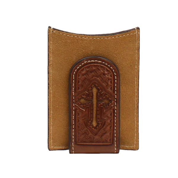 Money Clip Crafted from Tooled Leather by Nocona