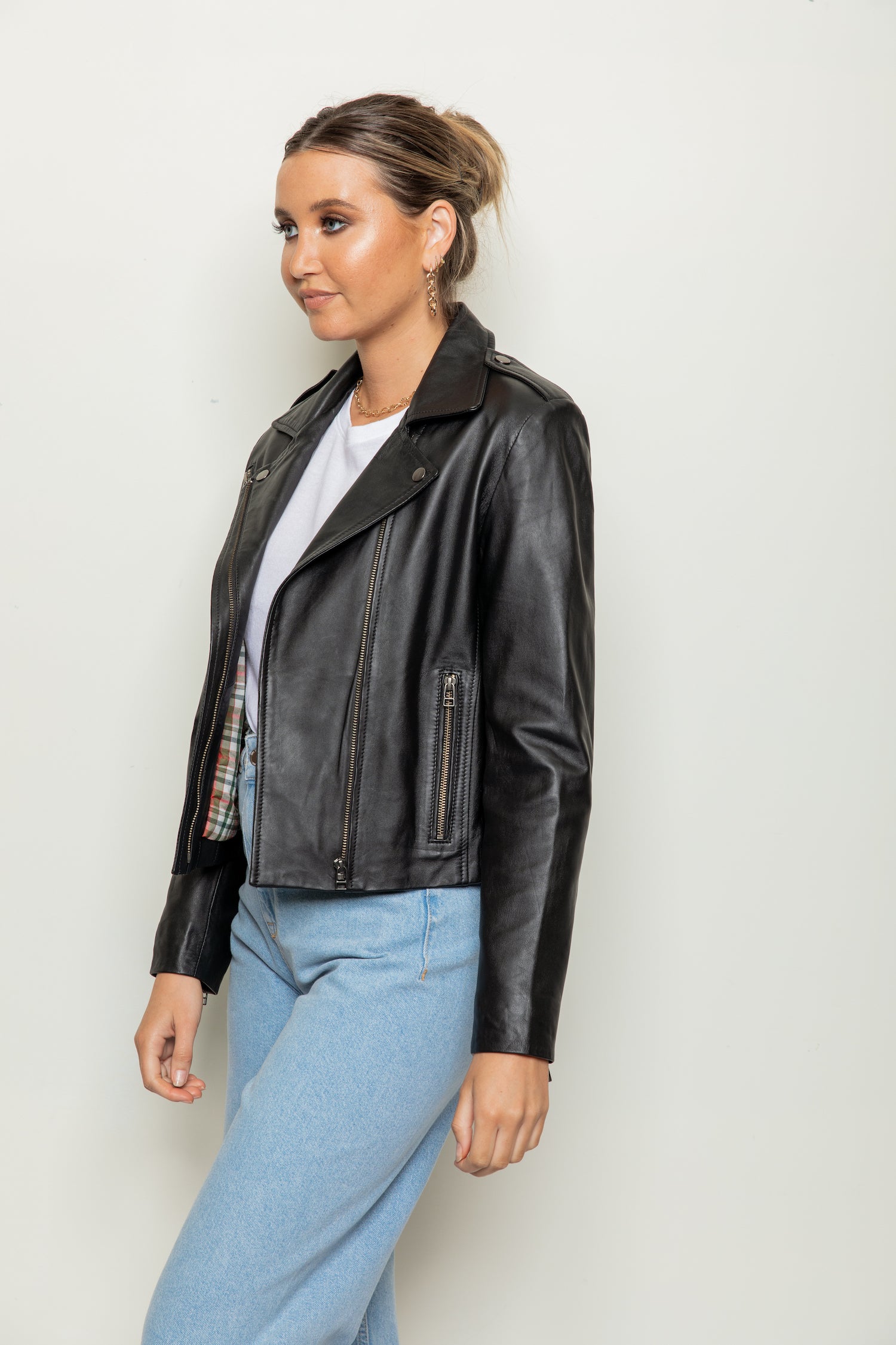 Benny Leather Biker Jacket – Bande Studio