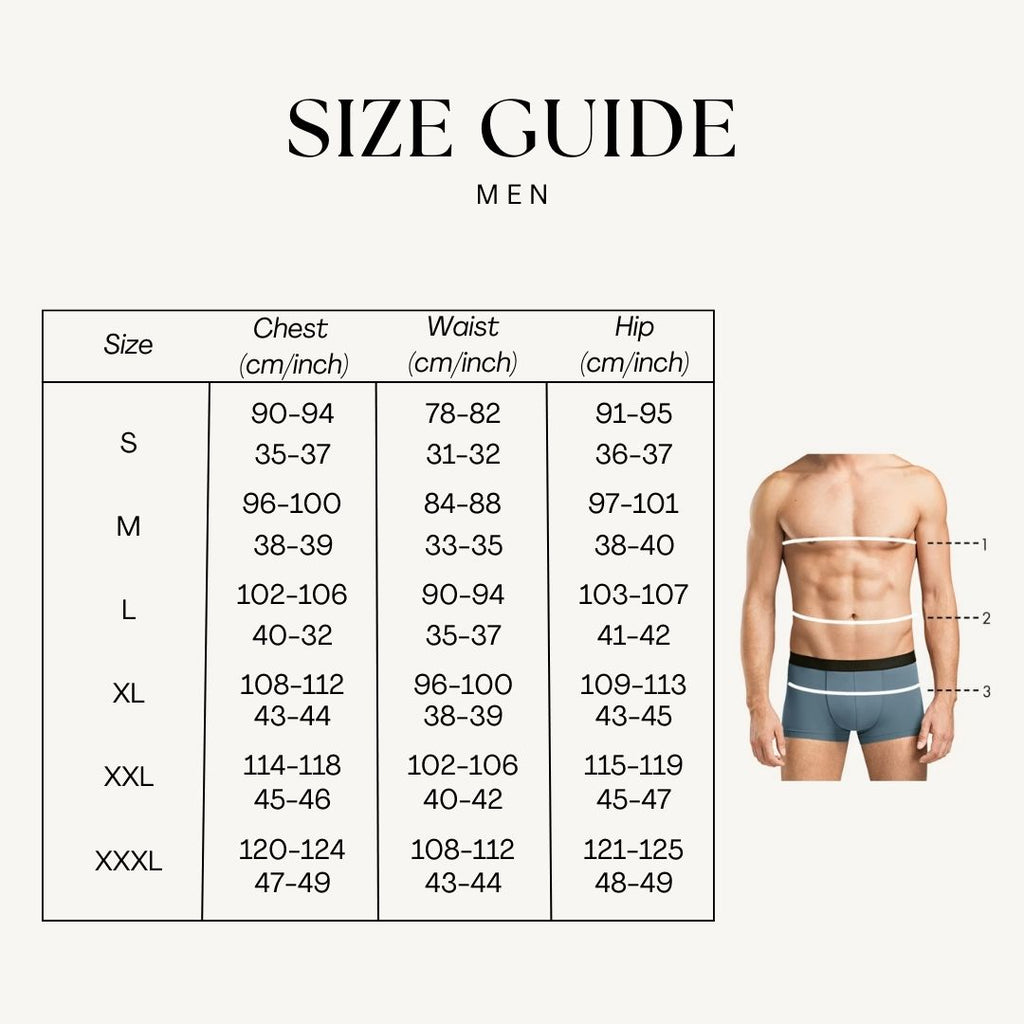 Hanro Size Guide Men