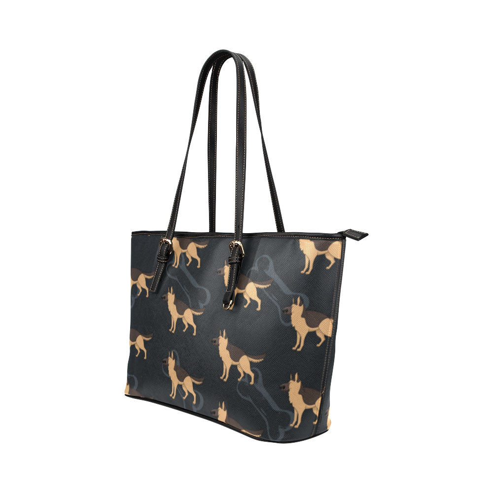 German Shepherd Leather Tote Bags - German Shepherd Bags