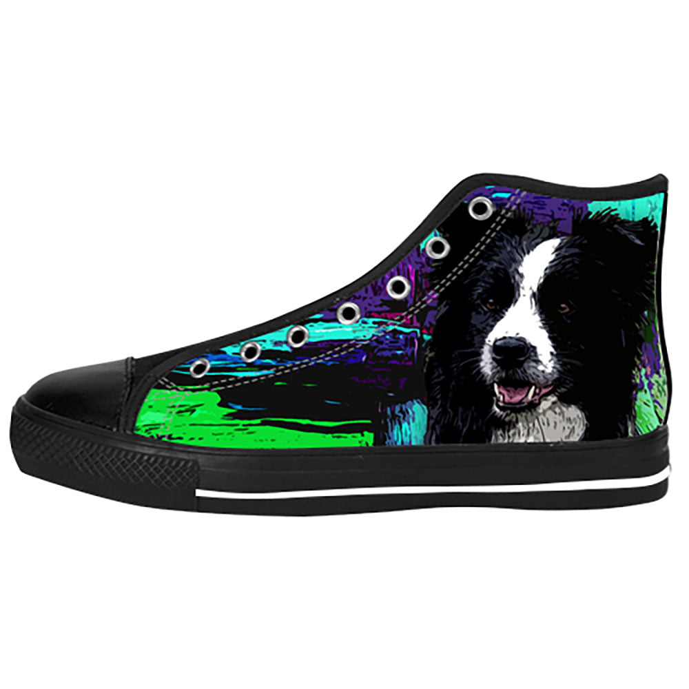 Border Collie Shoes & Sneakers - Custom Border Collie Canvas Shoes