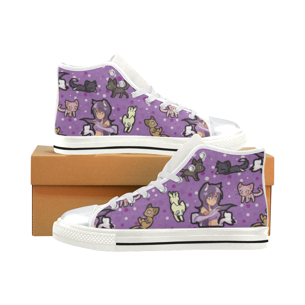 Aphmau White High Top Canvas Shoes for Kid