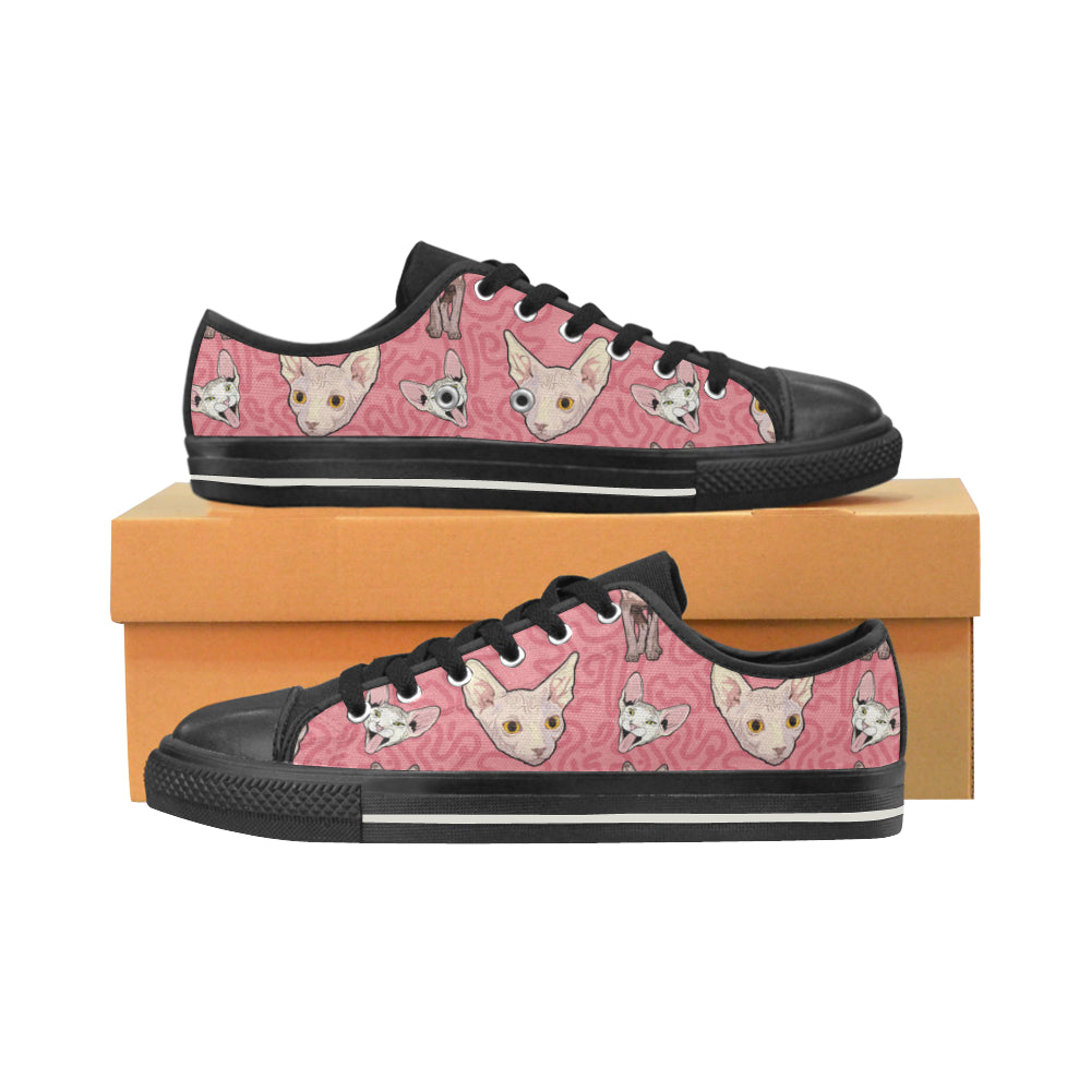 Sphynx Black Women's Classic Canvas Shoes