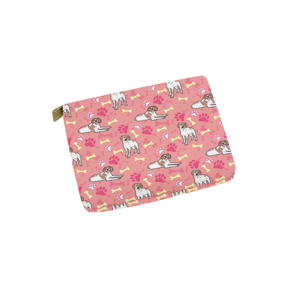 Brittany Spaniel Pattern Carry-All Pouch 6x5 - TeeAmazing