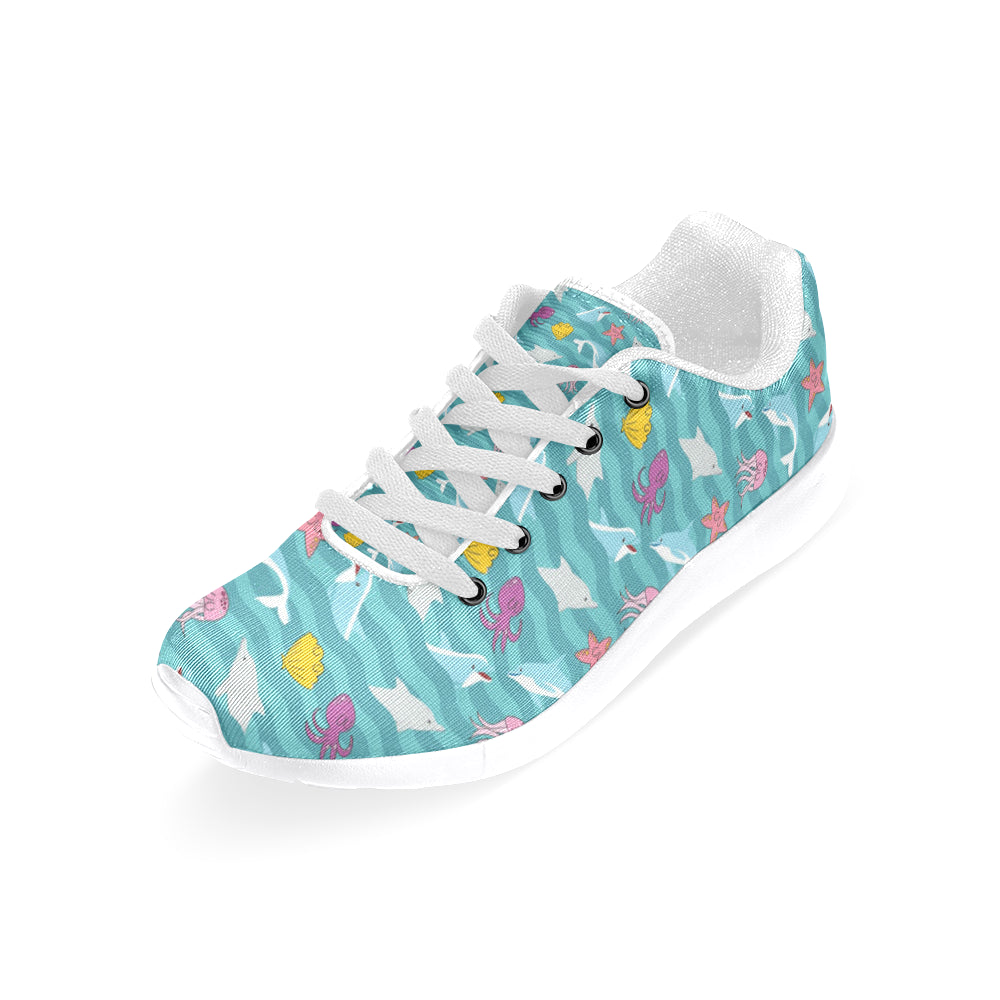 Dolphin White Sneakers for Women - TeeAmazing