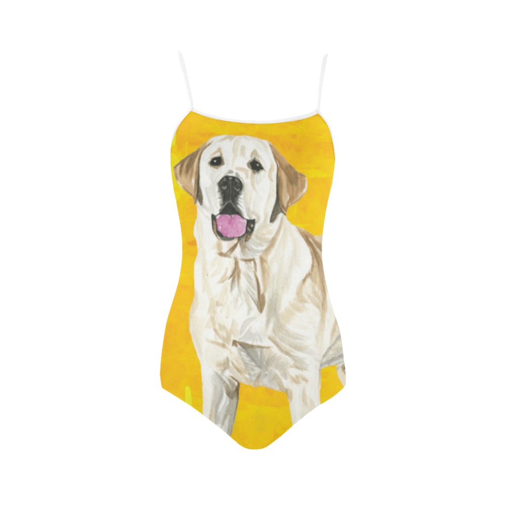 Labrador Retriever Water Colour No.1 Strap Swimsuit
