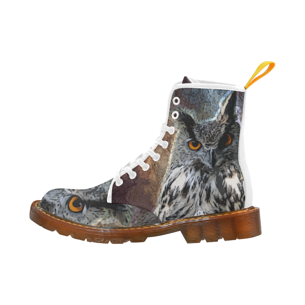 Owl White Boots For Women