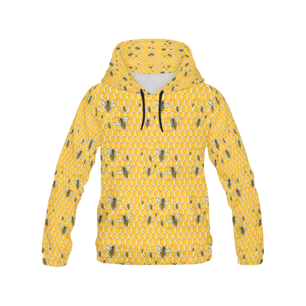 Bee All Over Print Hoodie for Women