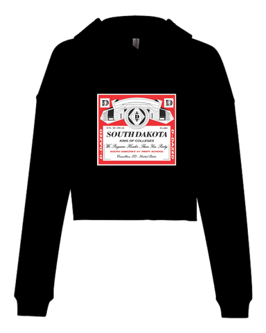 Black Cropped Hooded Fleece