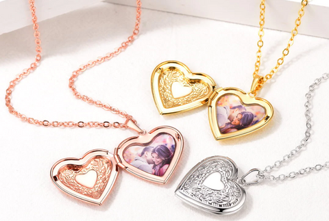 U7 Jewelry Heart Picture Locket Necklace For Women