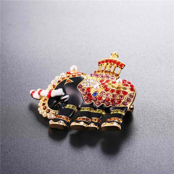 charm elephant pins with beautiful stones