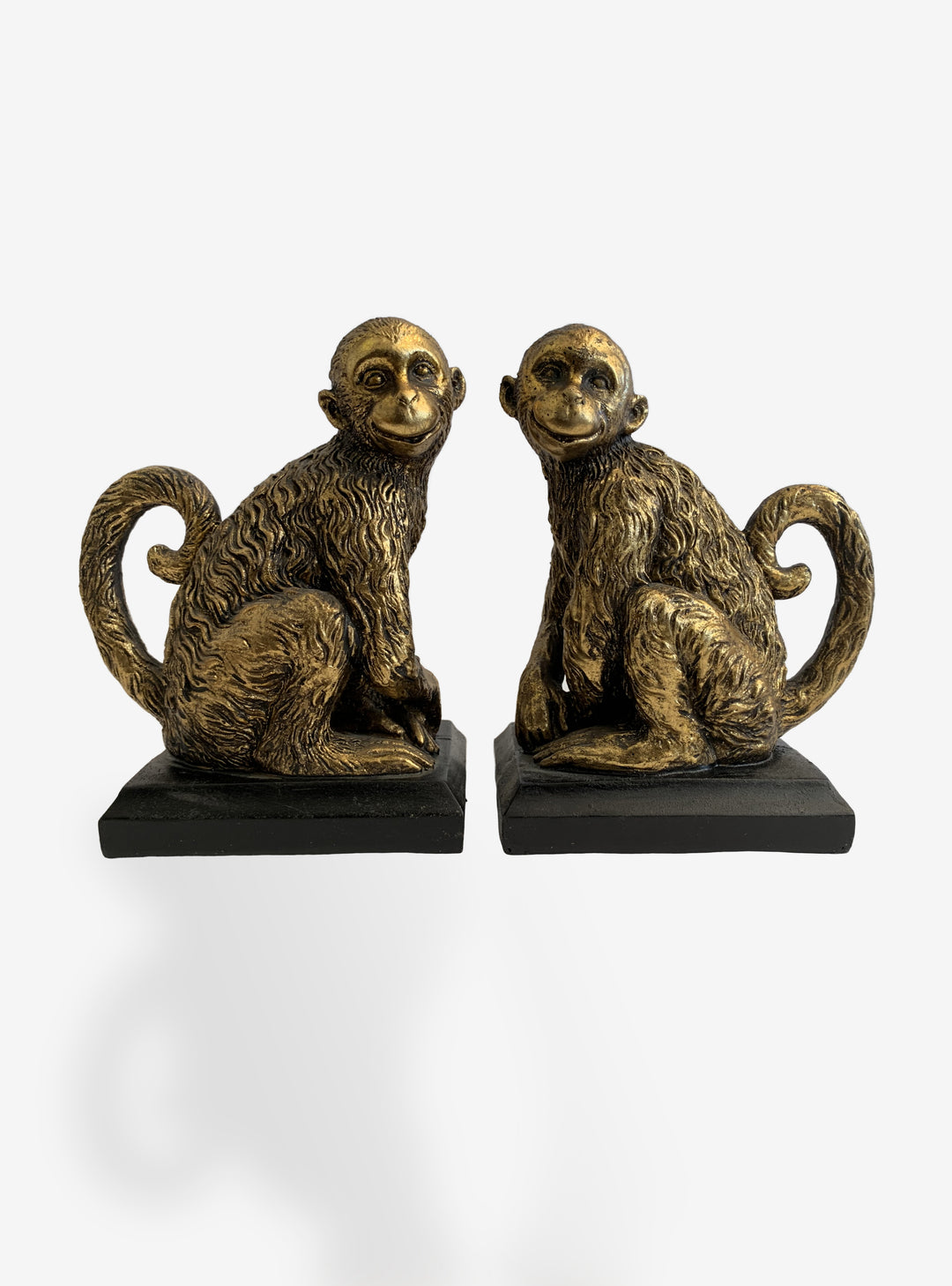 Luxury – Gold 50cm Monkey Hospital Dutch Tall Sculpture, Monkey Lifestyle Figure, Tail