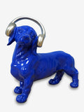 Sausage Dog, Dog Figuring, Music Dog, Eclectic Blue Sausage Dog, 30cm