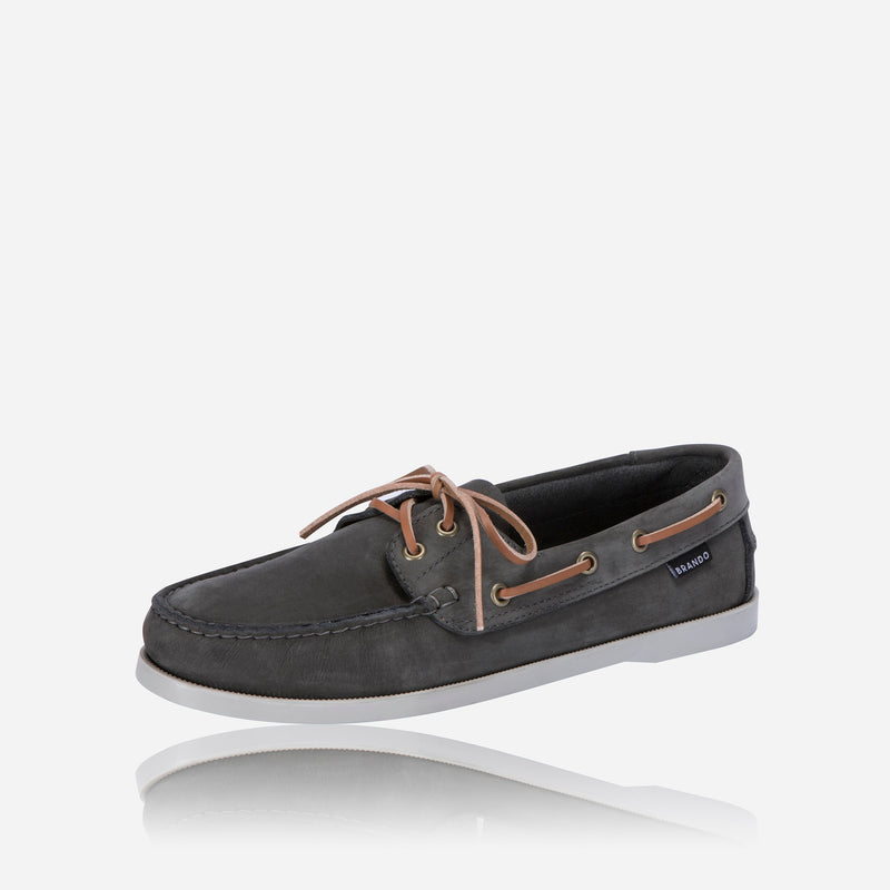 Nautilus Boat Shoe, Petrol - Shop Leather Online | Brando South Africa © –  Brando Leather South Africa