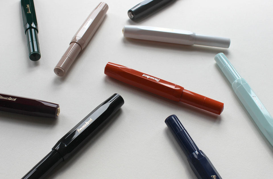 An array of Kaweco Sport fountain pens, available to purchase at Meticulous Ink