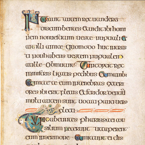 A page from the Book of Kells showing the beautiful Unical style calligraphy