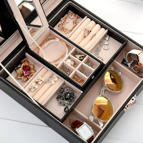 Acrylic Jewelry Box With 5 Drawers, Clear Earring Storage Box Jewelry Box  Organizer Jewelry Holder with Compartment Tray Transparent Jewelry Holder  Organizer for Earrings Necklace Rings Bracelet : Amazon.in: Jewellery