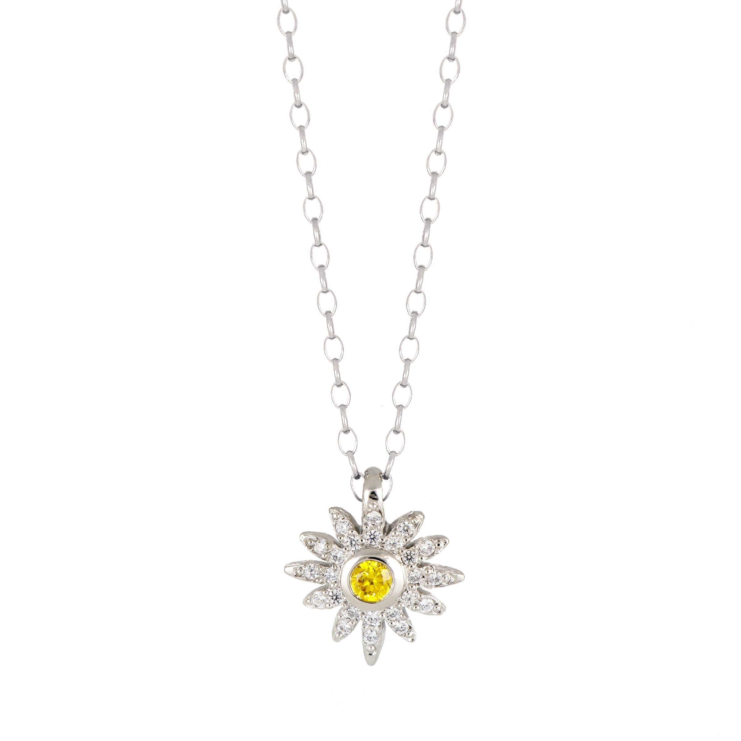 Sunshine CZ Yellow Necklace