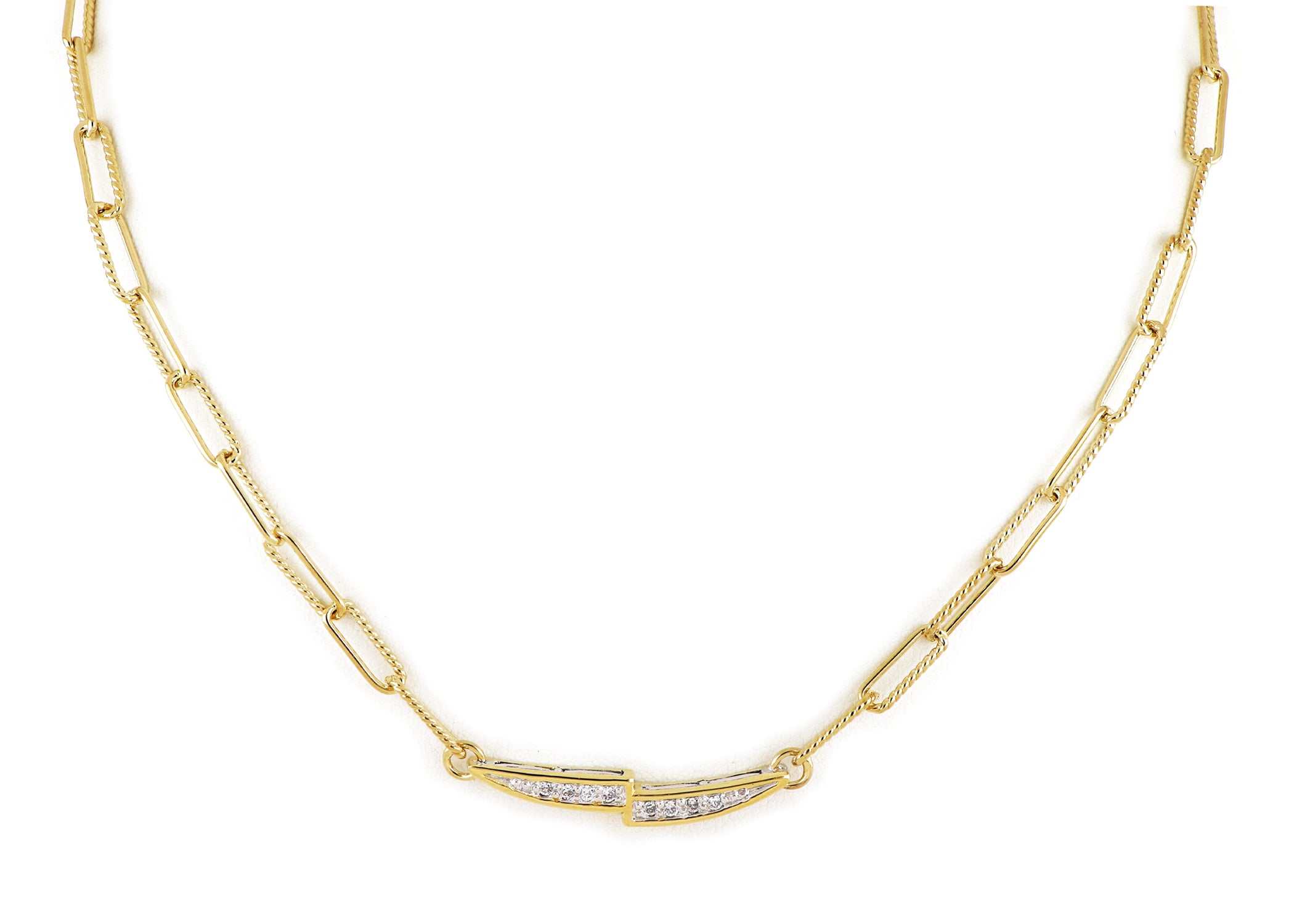 Diamante Necklace Line Pavé Dual Bar – John Medeiros Jewelry Collections