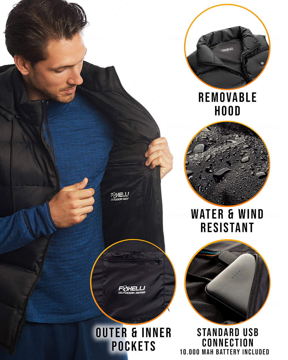 Heated Vest - Foxelli